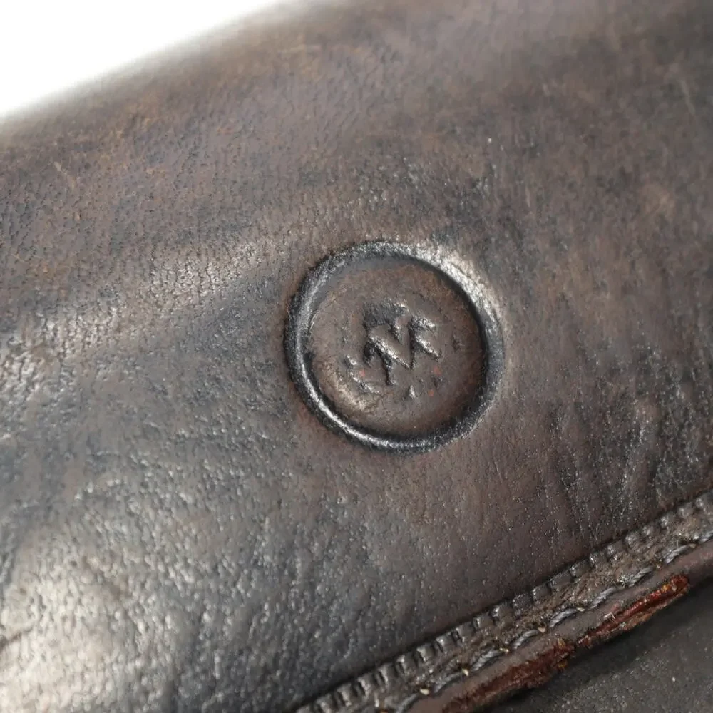 Vtg Valenini Clutch Wallet Black Leather ID Cards Cash Multi Compartments